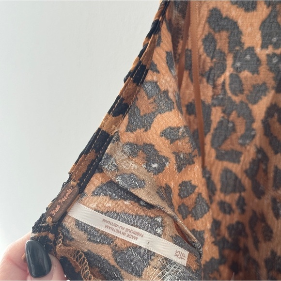 FREE PEOPLE NWT Foolish Heart Printed Midi Dress in Natural Combo XS - Picture 10 of 11